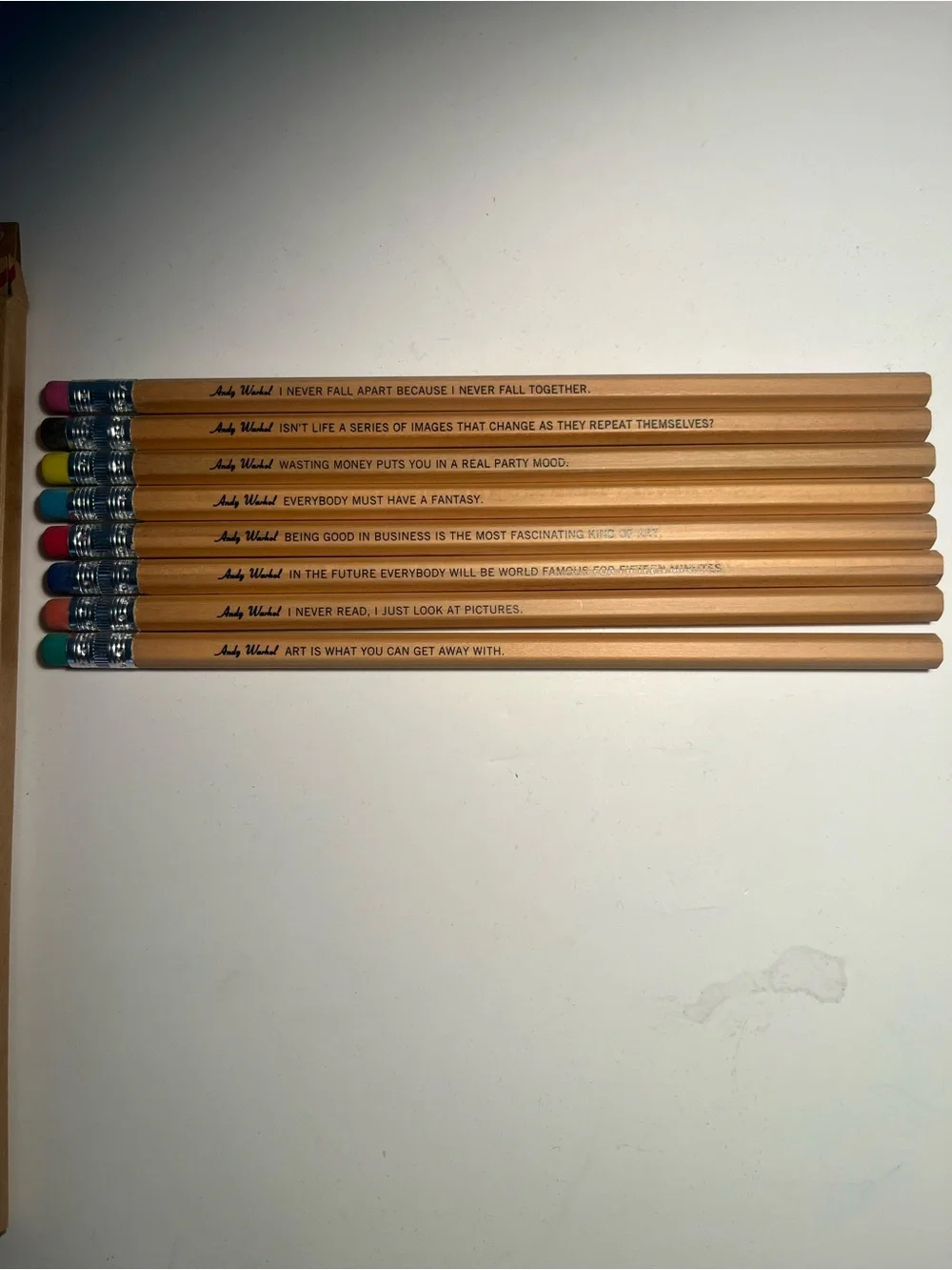 Andy Warhol Philosophy Pencils - Natural Wood 🎨🎨🎨🎨🎨🎨🎨